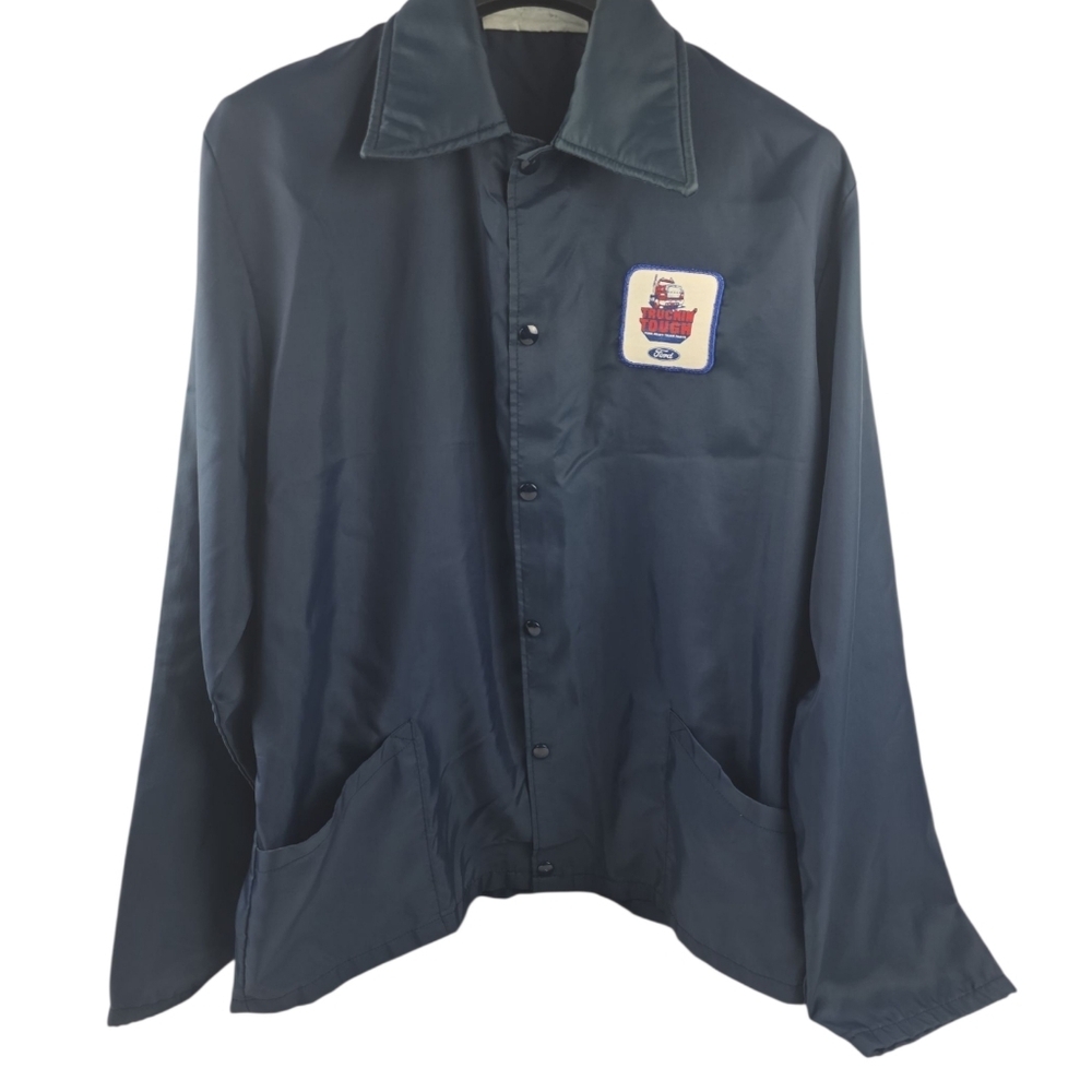 Vintage Halloway "One Shell Of A Jacket" Ford Patch Lightweight Snap Front Large